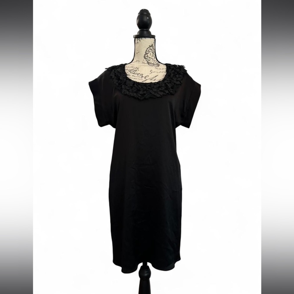 ERDEM Black Dress with Intricate Details